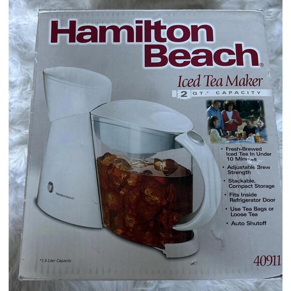 Hamilton Beach Other - Hamilton Beach 2 QT Iced Tea Maker W/Auto Shut-Off Model 40911 Open Box New